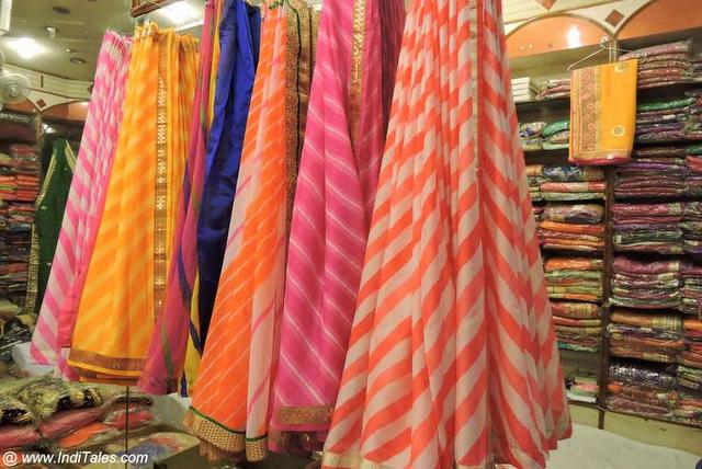 lehariya Saris - water culture on fabric