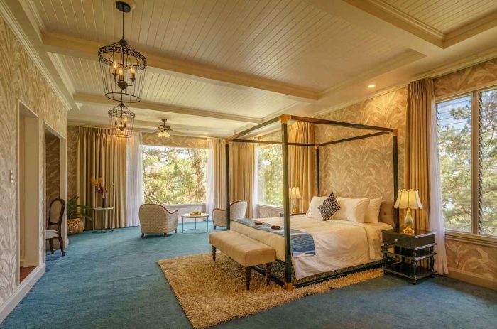 Rise and shine in this spacious master bedroom, perfectly designed to provide comfortable rest for VIPs.