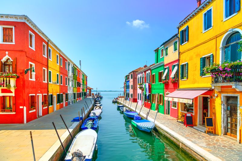 Burano island in Venice, Italy