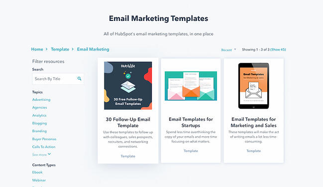 email newsletter templates: hubspot email copy templates