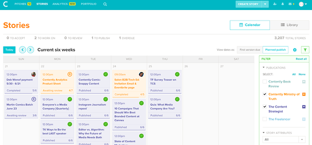 editorial calendar format: content calendar apps