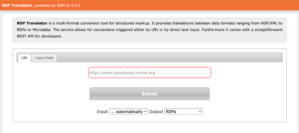 Best Structured Data Testing Tool: rdf translate
