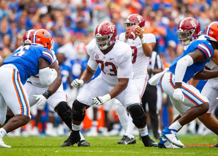 Houston Texans: Evan Neal, OT, Alabama