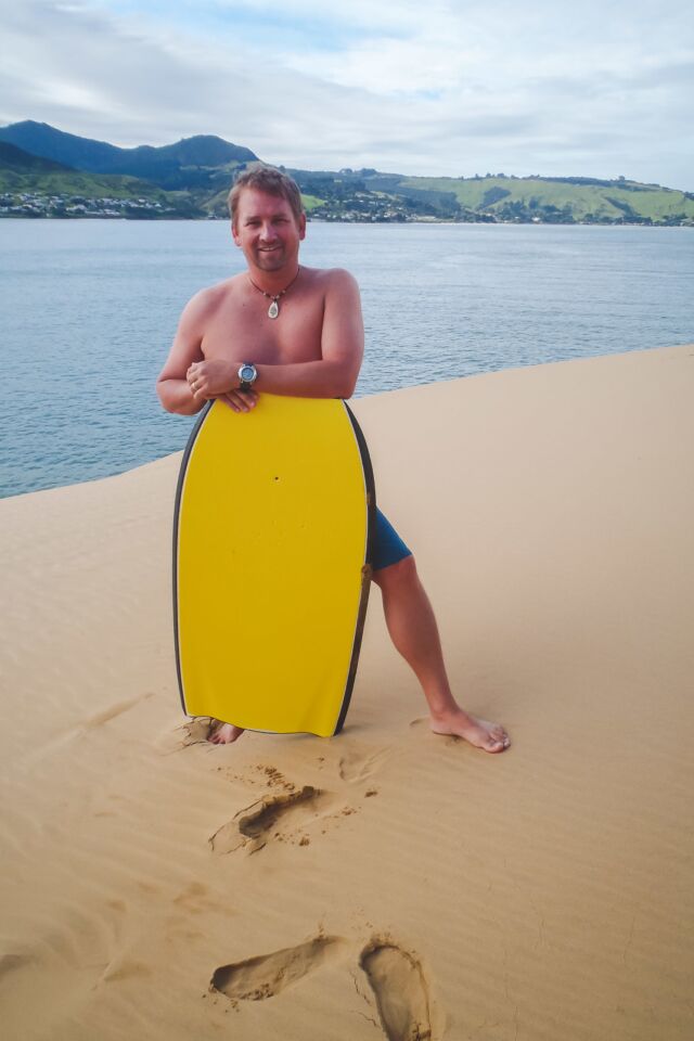 Fun Things to do in New Zealand Sandboarding in Openoni