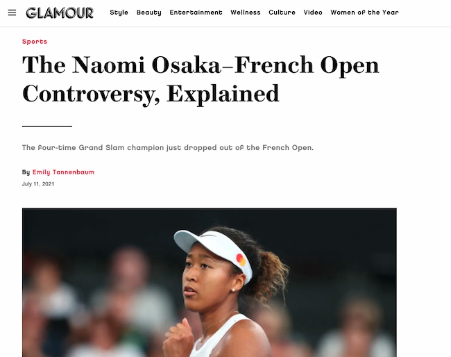Public relations tactic example: French Open