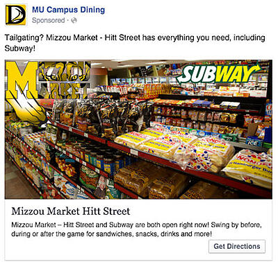 MU Campus Dining Facebook Ad