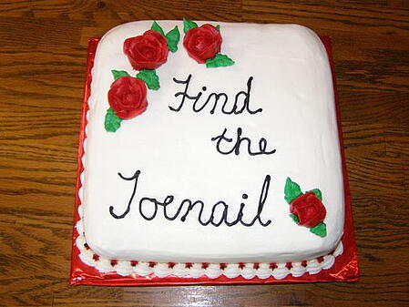 Office Prank: Find the toenail cake