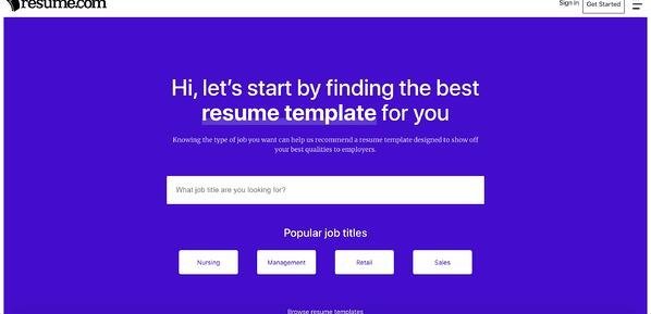 Best Free Resume Builder: resume.com