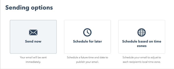marketing email schedule for hubspot