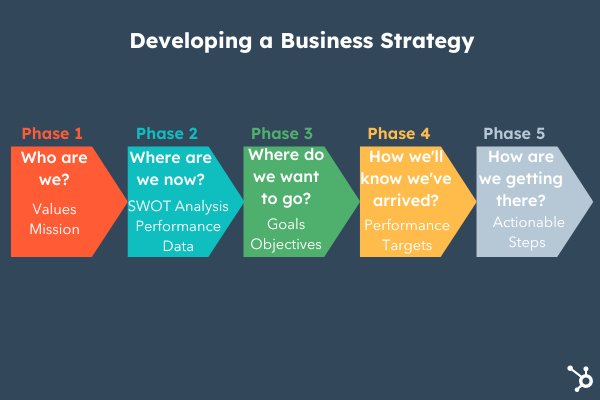 Develop a business strategy infographic